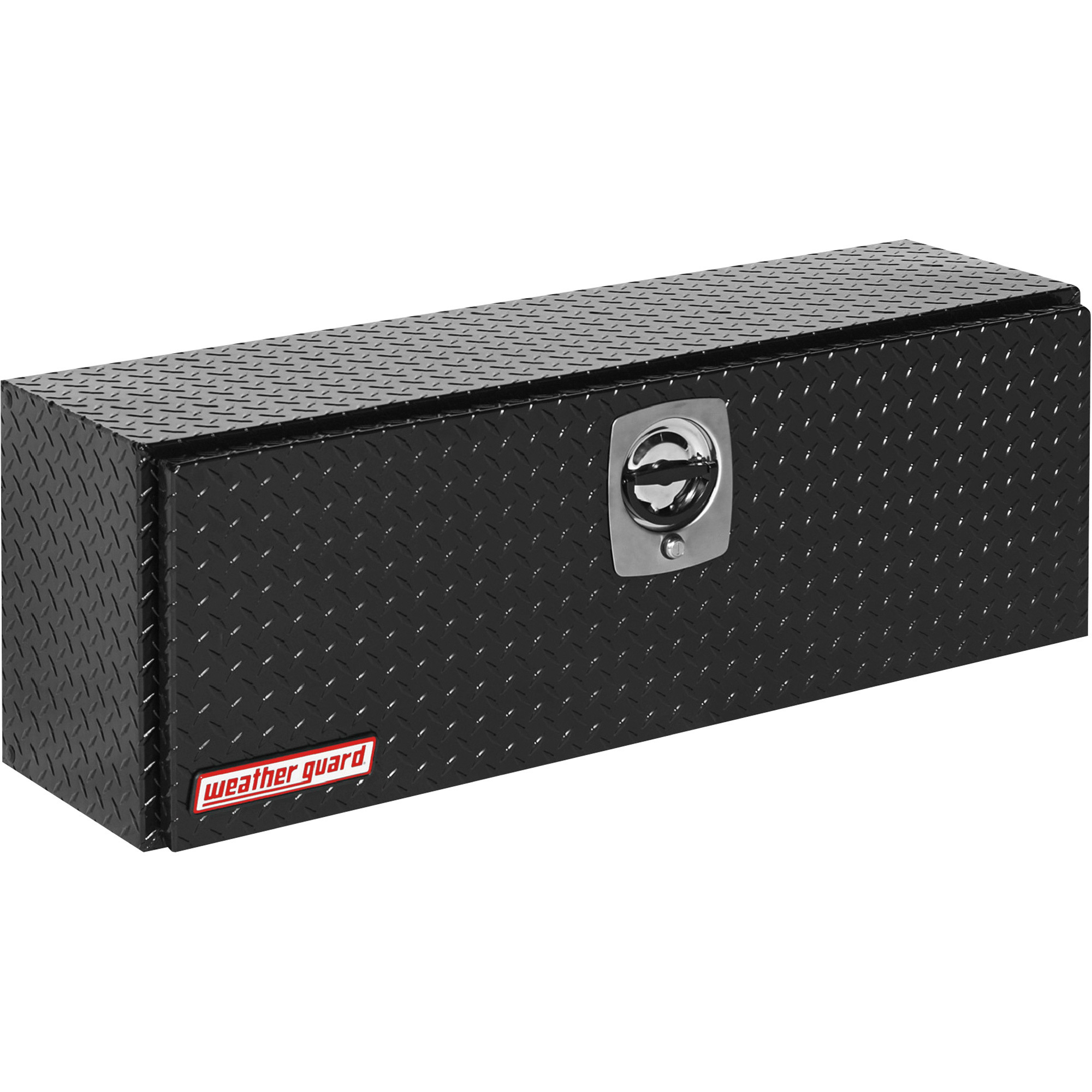 Weather Guard High-Side Top-Mount Truck Tool Box, Aluminum, Gloss Black, 3-Point Latching, 45.5in. x 13.25in. x 16in., Model# 346-5-02